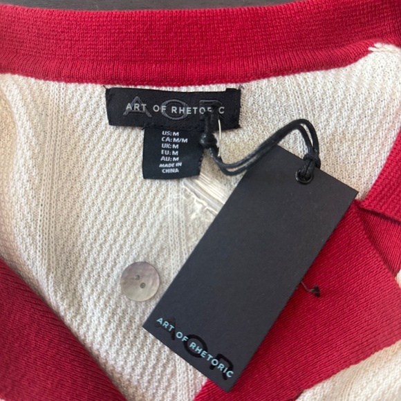 Art of Rhetoric Mens M Button Up Knit Shirt Cardigan Lobsters Pockets - Picture 6 of 7
